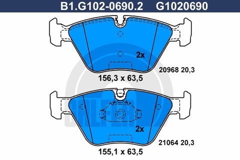 BALATAS DELANTERAS 7592 D947