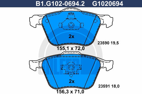 BALATAS DELANTERAS 7882 D979