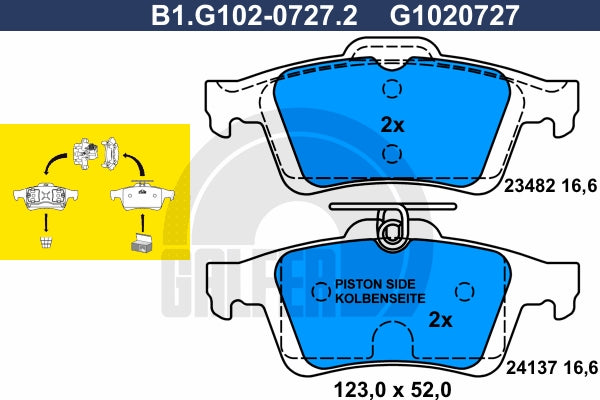 BALATAS TRASERAS 7957 D1095