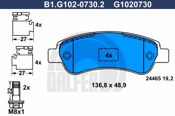 BALATAS TRASERAS 8690 D1490