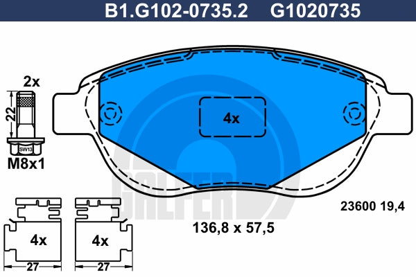 BALATAS DELANTERAS 8749 D1541