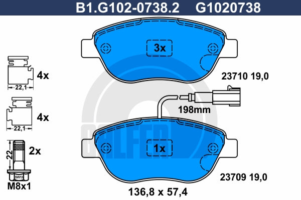 BALATAS DELANTERAS 8830 D1618