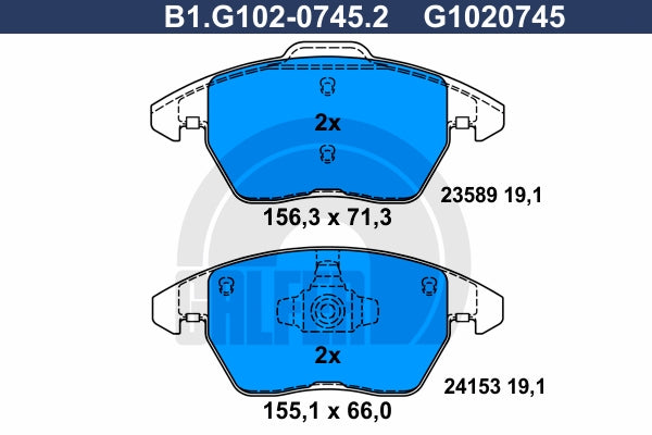 BALATAS DELANTERAS 8686 D1107