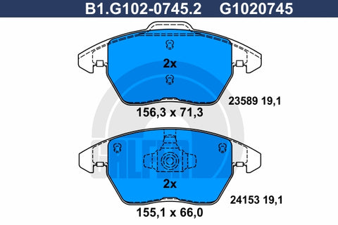 BALATAS DELANTERAS 8686 D1107