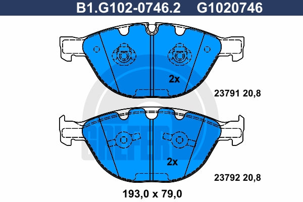 BALATAS DELANTERAS 7821 D1151
