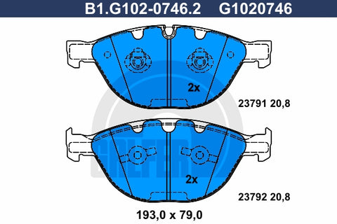 BALATAS DELANTERAS 7821 D1151