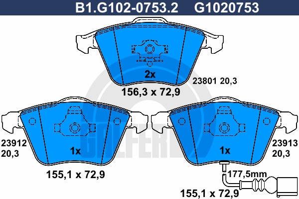 BALATAS DELANTERAS 7796 D915
