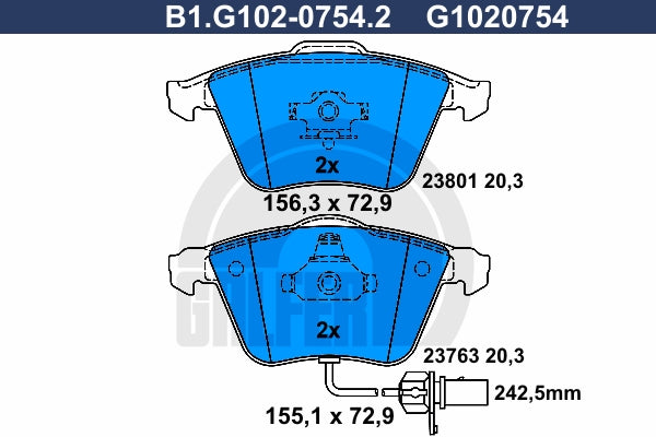 BALATAS DELANTERAS 7796 D1111