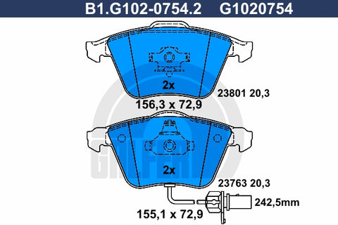BALATAS DELANTERAS 7796 D1111