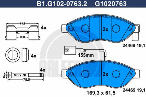 BALATAS DELANTERAS 8689 D1489