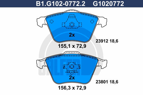 BALATAS DELANTERAS 8220 D915