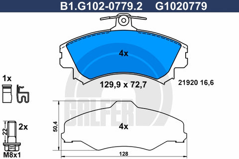 BALATAS DELANTERAS 8694 D1494