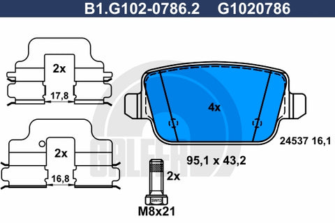 BALATAS TRASERAS 8429 D1314
