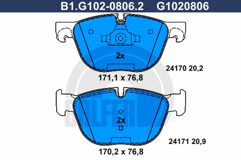 BALATAS DELANTERAS 8411 D1294