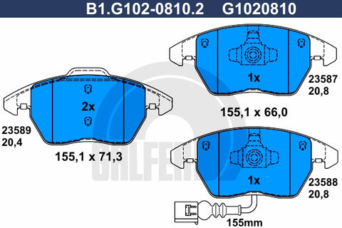 BALATAS DELANTERAS 8212 D1319