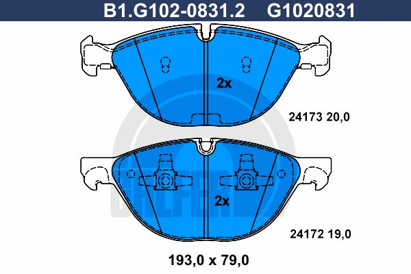 BALATAS DELANTERAS 7821 D920