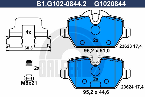 BALATAS TRASERAS 8345 D1226