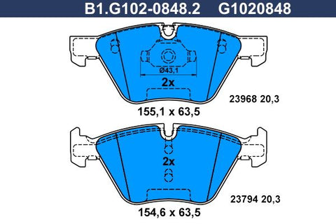 BALATAS DELANTERAS 7967 D1061