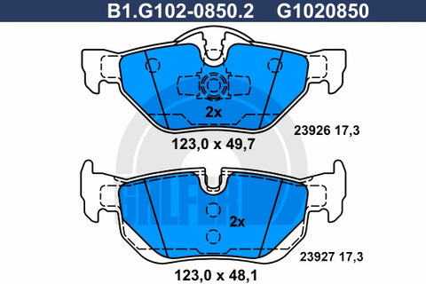 BALATAS TRASERAS 7286 D1171