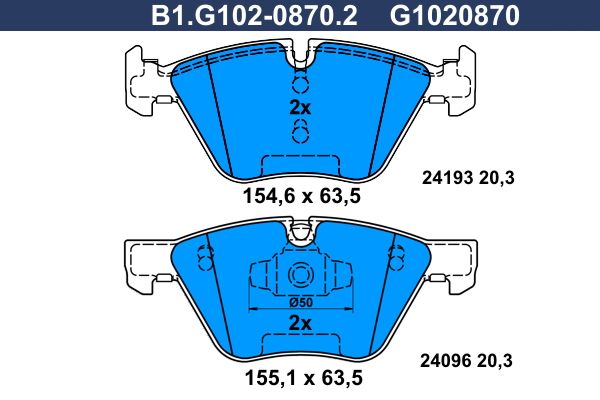 BALATAS DELANTERAS 7967 D1061