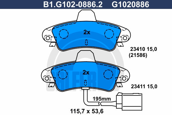 BALATAS TRASERAS 7541S D661