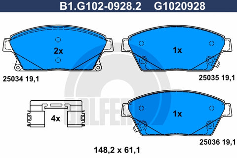 BALATAS DELANTERAS 8667 D1467