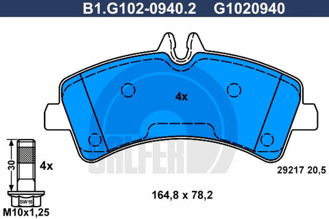 BALATAS TRASERAS 8432 D1318