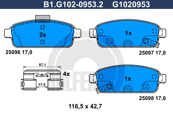BALATAS TRASERAS 8668 D1468
