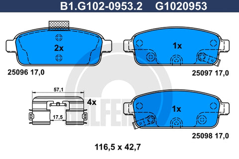 BALATAS TRASERAS 8668 D1468