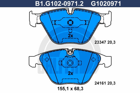 BALATAS DELANTERAS 7799 D1260