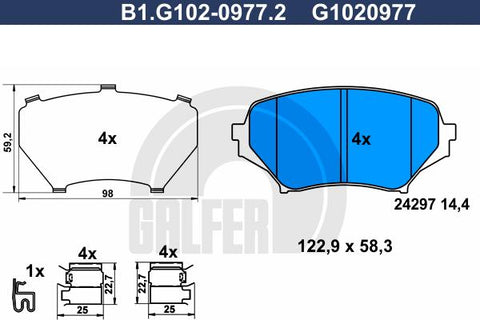 BALATAS DELANTERAS 8295 D1179