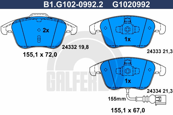 BALATAS DELANTERAS 8486 D1375