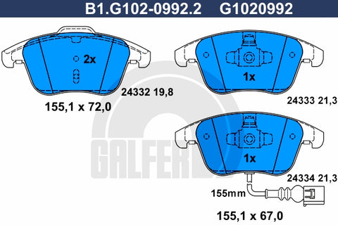 BALATAS DELANTERAS 8486 D1375