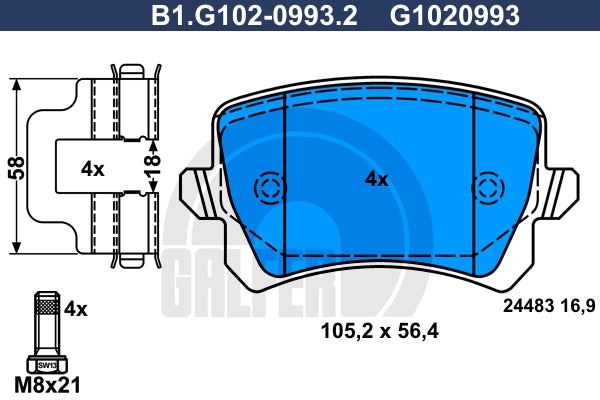 BALATAS TRASERAS 8213 D1348