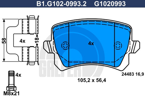 BALATAS TRASERAS 8213 D1348