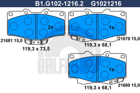 BALATAS DELANTERAS 7549 D436