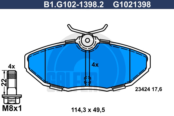 BALATAS TRASERAS 7679 D806