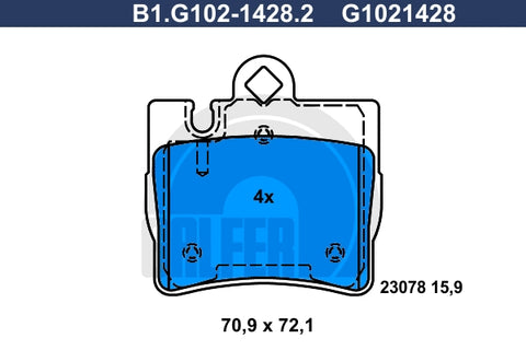 BALATAS TRASERAS 7724 D848
