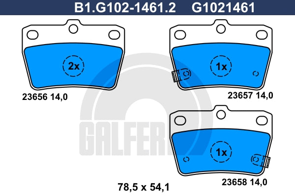 BALATAS TRASERAS 7955 D1051