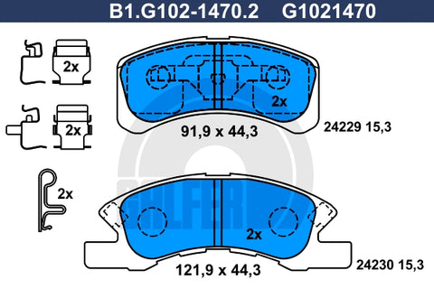 BALATAS DELANTERAS 8956 D1731