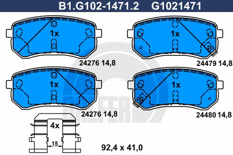 BALATAS TRASERAS 8939 D1714