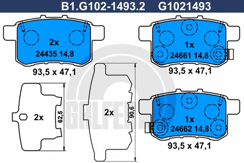 BALATAS TRASERAS 8711 D1451