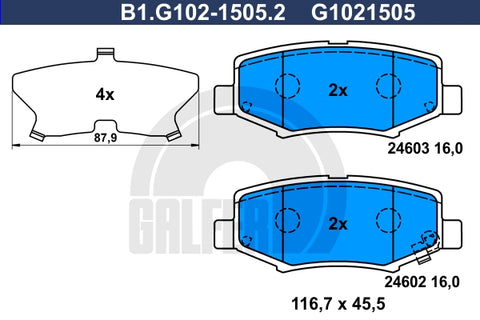 BALATAS TRASERAS 8390 D1274