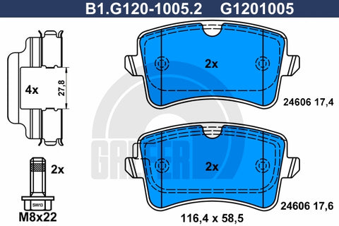 BALATAS TRASERAS 8494 D1386