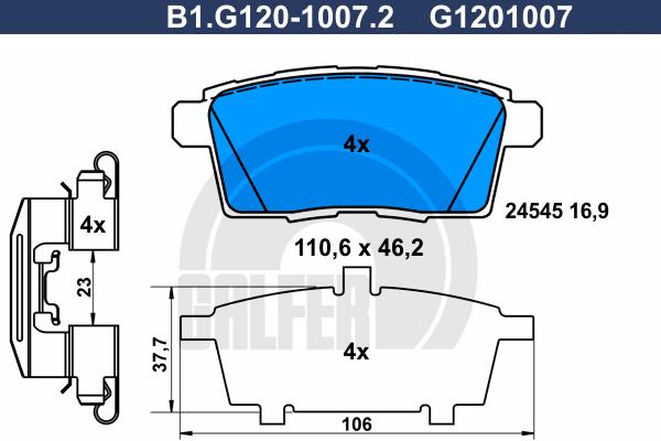BALATAS TRASERAS 8807 D1259