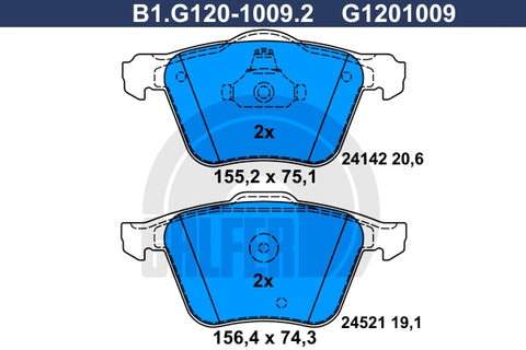 BALATAS DELANTERAS 8357 D1305
