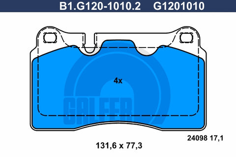 BALATAS DELANTERAS 8234 D1126