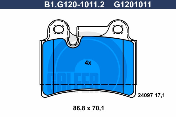 BALATAS TRASERAS 8393 D1277