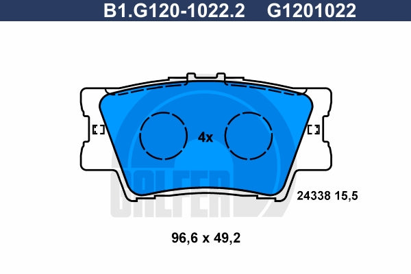 BALATAS TRASERAS 8332 D1212