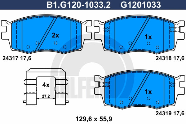 BALATAS DELANTERAS 8266 D1156